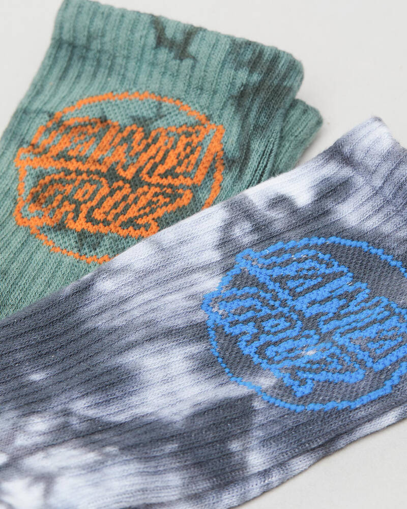 Santa Cruz Opus Dot Crew Socks 2 Pack for Mens
