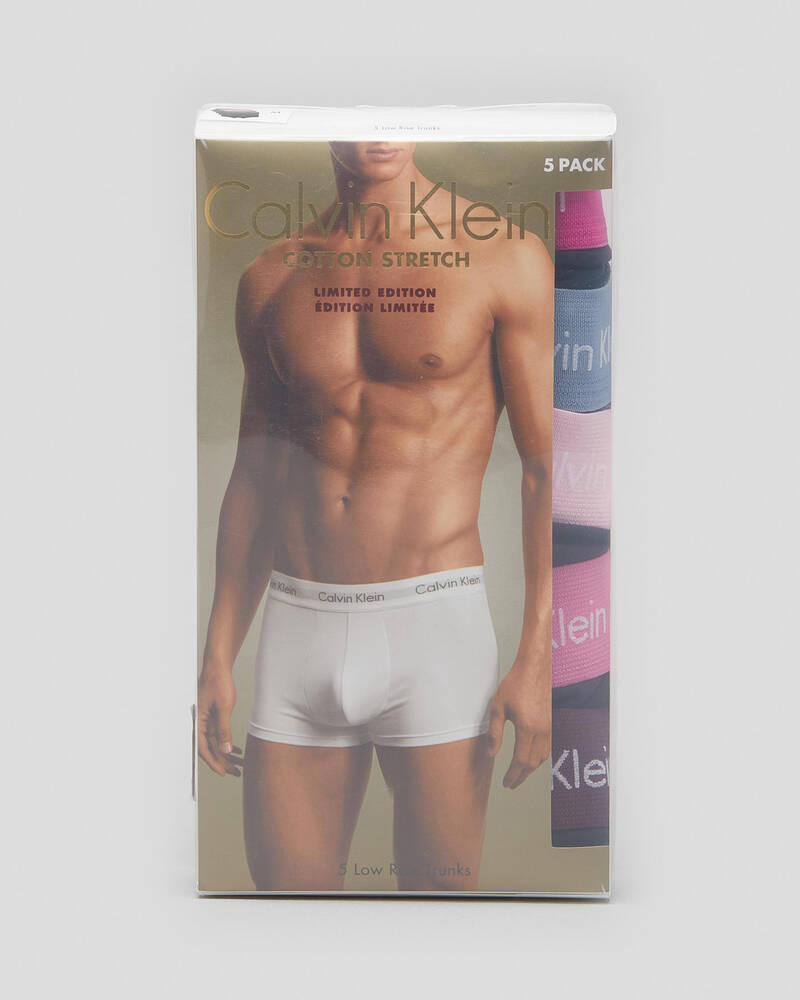 Calvin Klein Cotton Stretch Low Rise Trunk V-Day 5 Pack for Mens