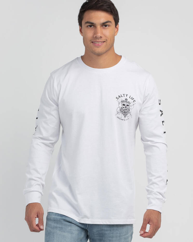 Salty Life Black Beard 3.0 Long Sleeve T-Shirt for Mens