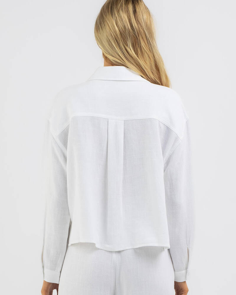 Mooloola Lola Dallis Linen Long Sleeve Shirt for Womens