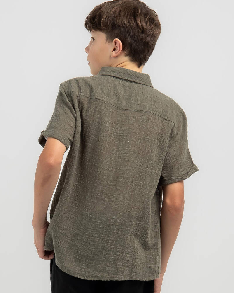 Lucid Boys' Woven Short Sleeve Shirt for Mens
