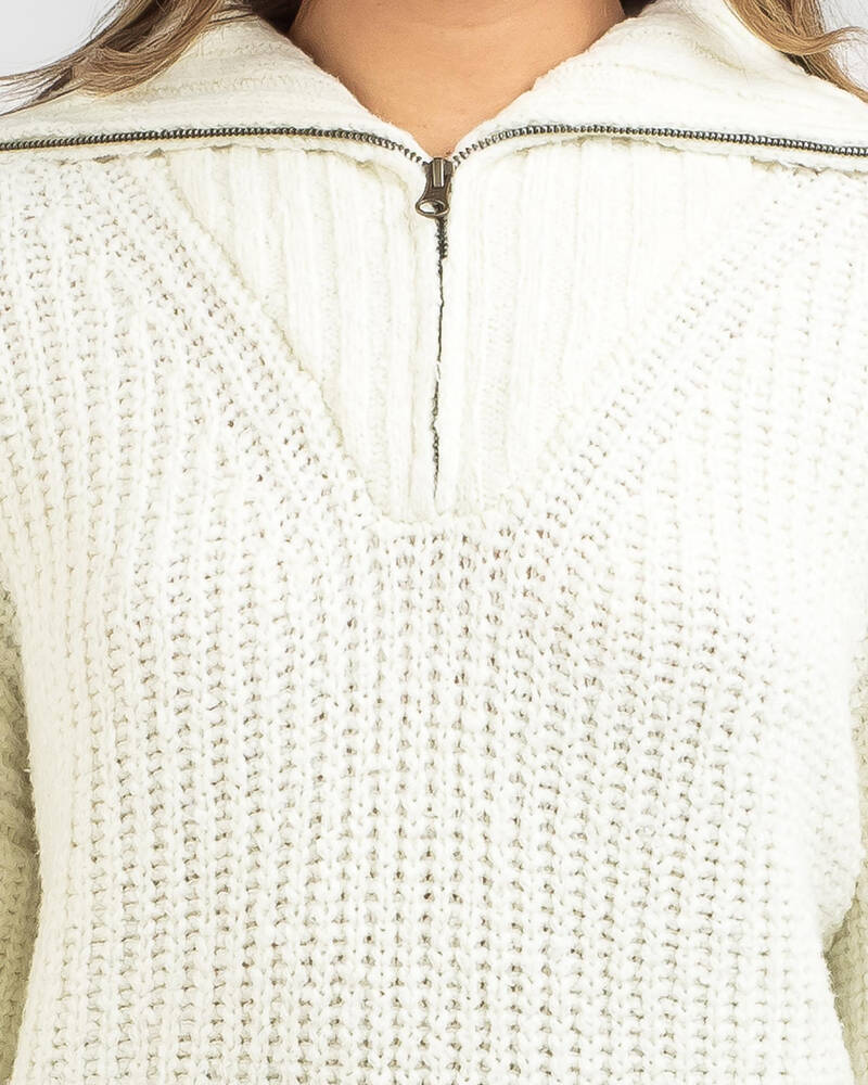 Rip Curl Seeker Quarter Zip Knit for Womens