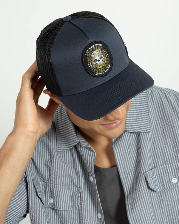 The Mad Hueys Caught Fk All Twill Trucker Cap for Mens