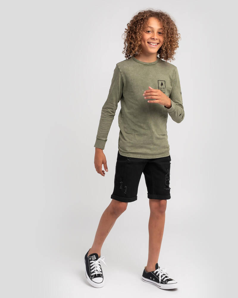 Lucid Boys' Backfire Denim Shorts for Mens