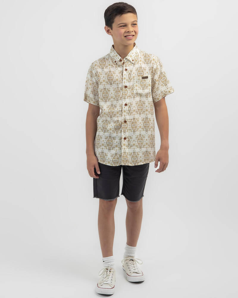 Skylark Boys' Script Short Sleeve Shirt for Mens