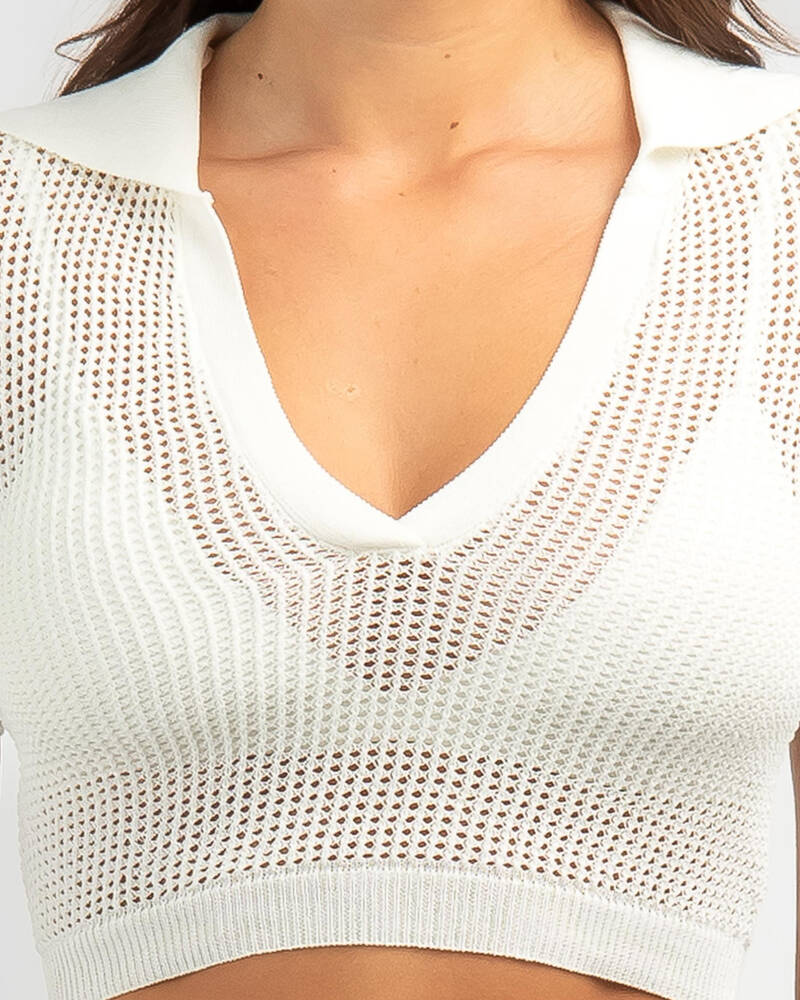 Mooloola Ibiza Short Sleeve Cropped Shirt for Womens