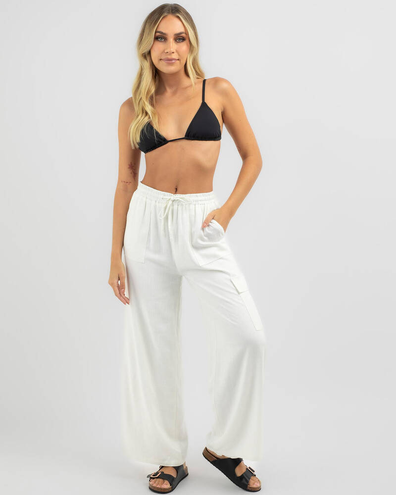 Mooloola Manhattan Beach Pants In White - FREE* Shipping & Easy