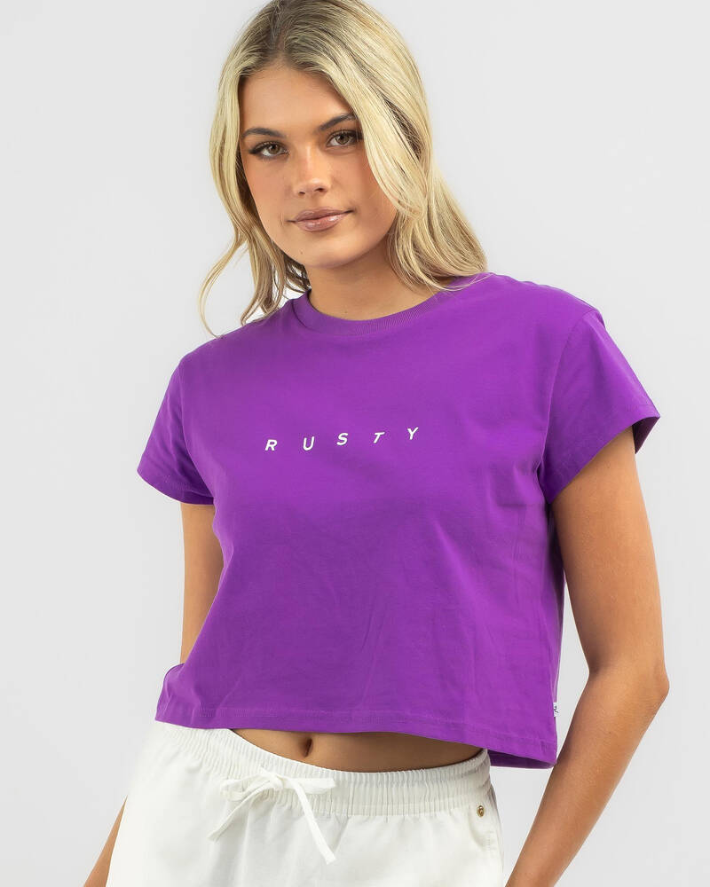 Rusty Essentials Classic Crop T-Shirt for Womens