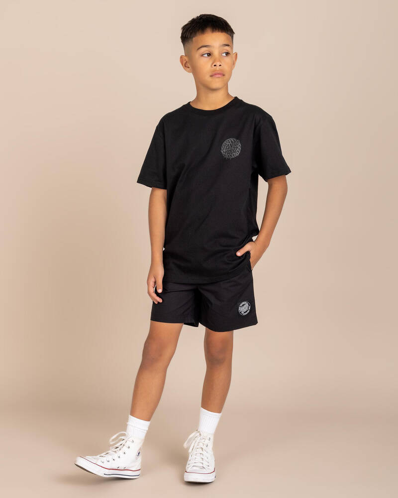 Santa Cruz Boys' Check Waste Dot Mono Reflect T-Shirt for Mens