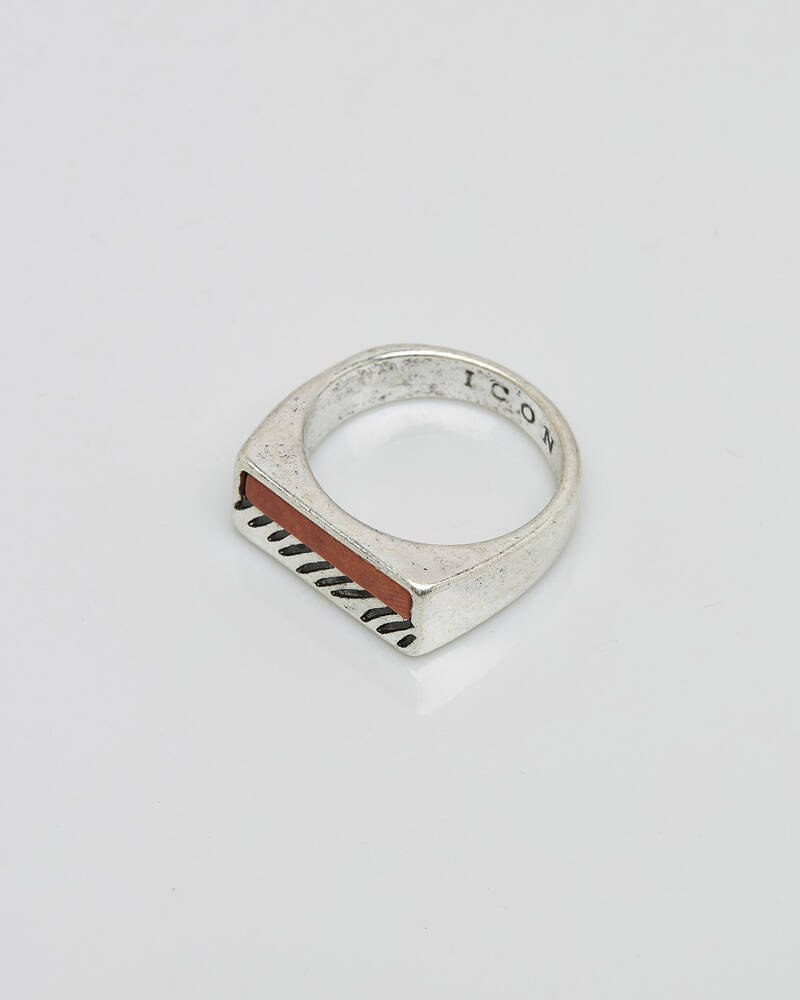 Icon Brand Corazon Tribal Composite Signet Ring for Mens