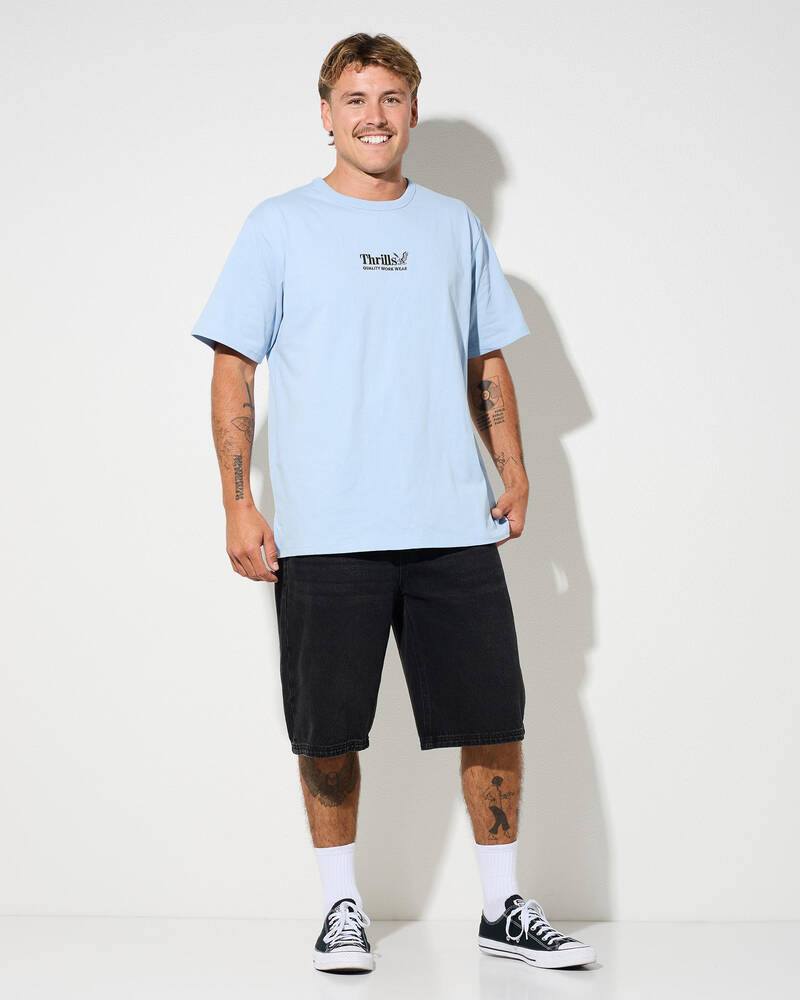 Thrills Workwear Embro Merch Fit T-Shirt for Mens