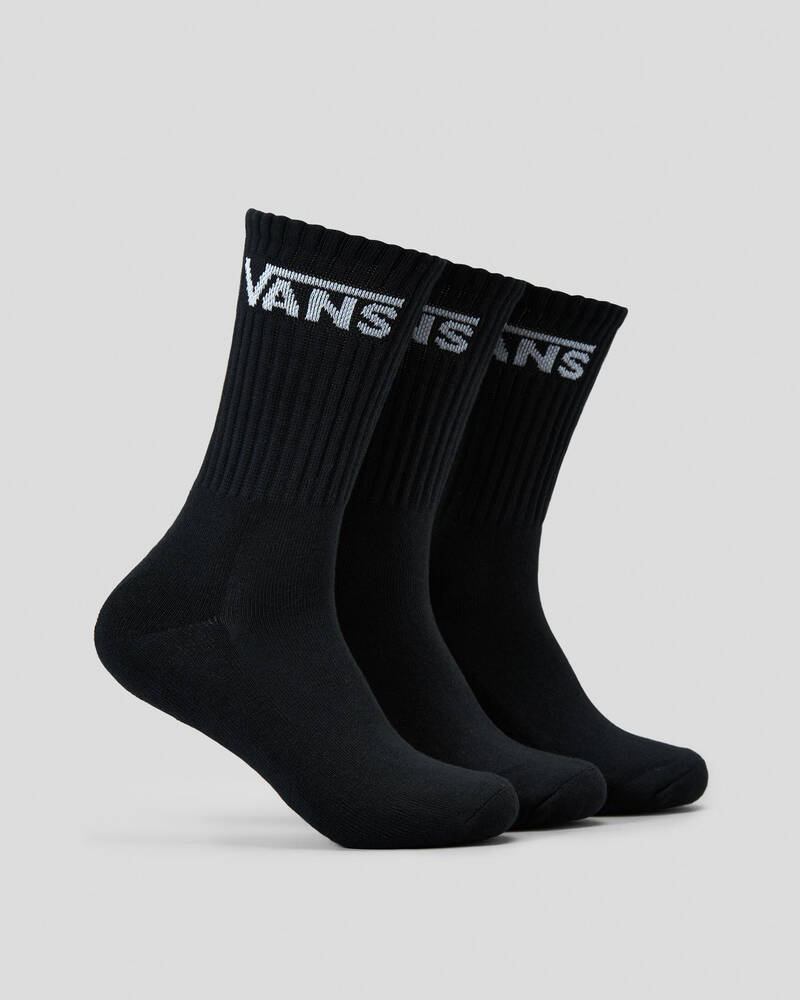 Vans Boys' Classic Crew Socks 3 Pack for Mens