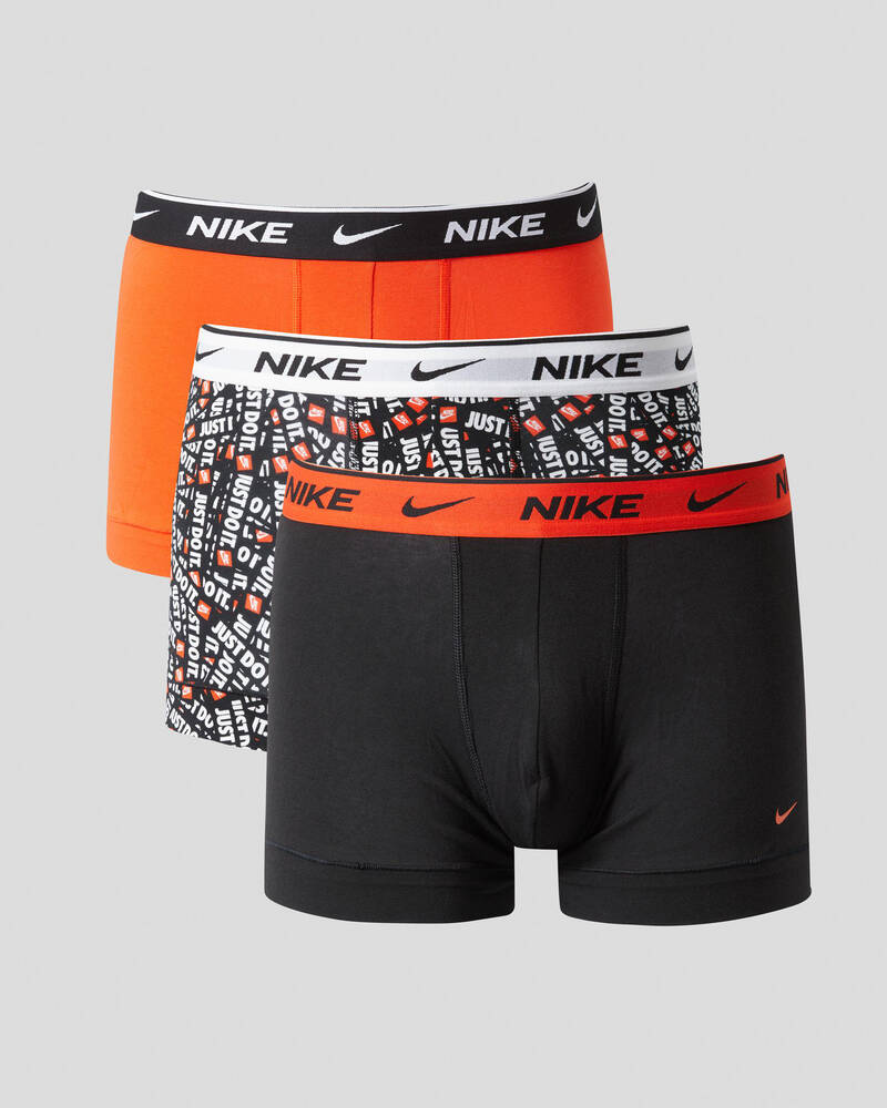 Nike Everyday Cotton Stretch Trunk 3 Pack In Just Do It Print/ Team ...
