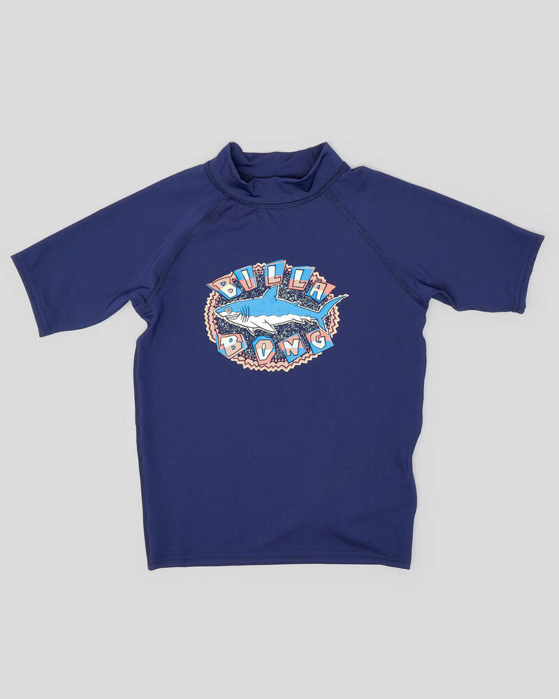 Billabong Toddlers' Sharky Short Sleeve Rash Vest for Mens