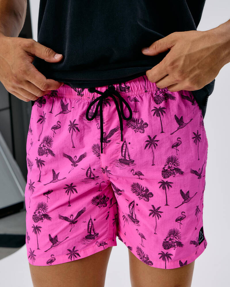 Lucid Glee Elastic Waist Shorts for Mens