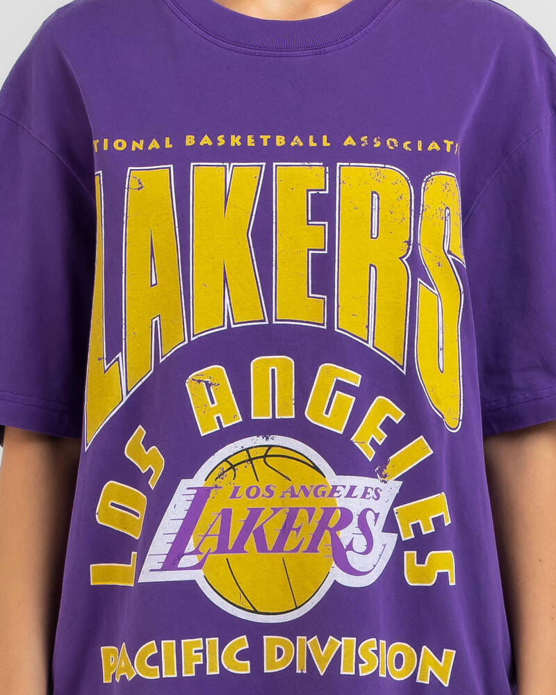 Mitchell & Ness Los Angeles Lakers Division Arch T-Shirt for Womens