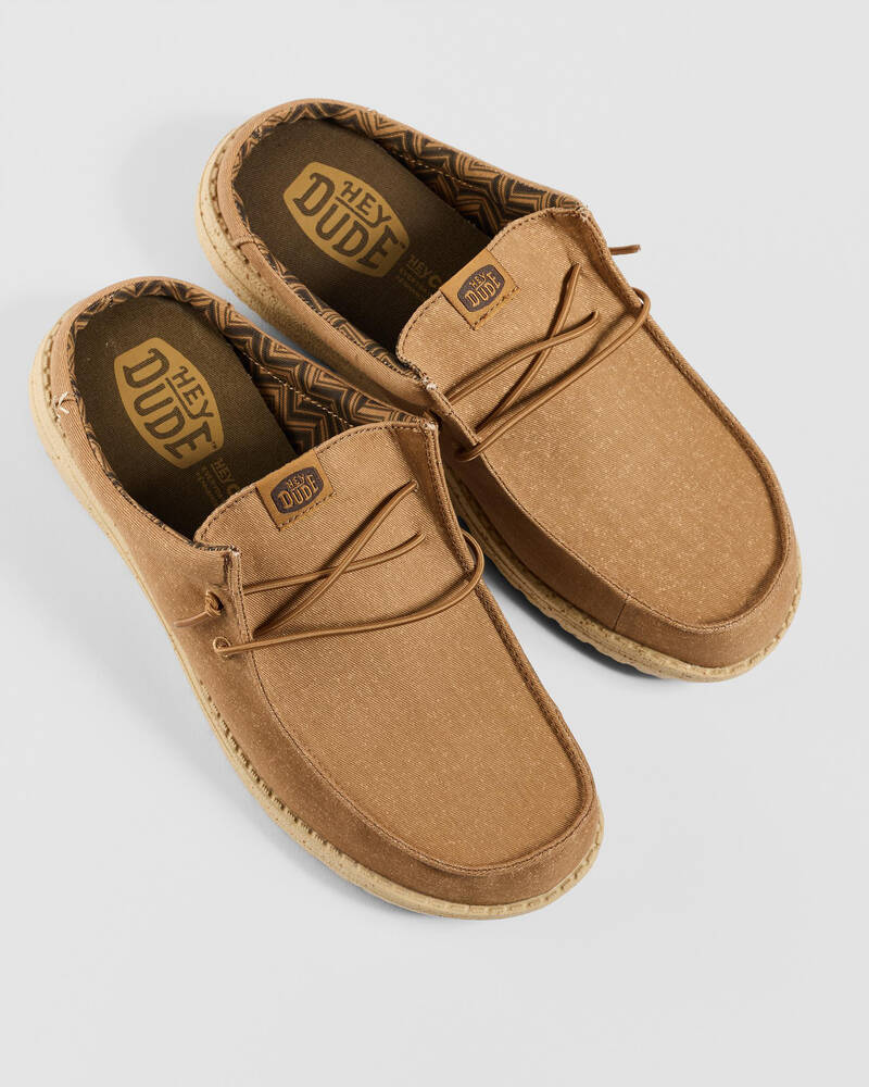 HEYDUDE Wally Slip Stretch Canvas Shoes for Mens