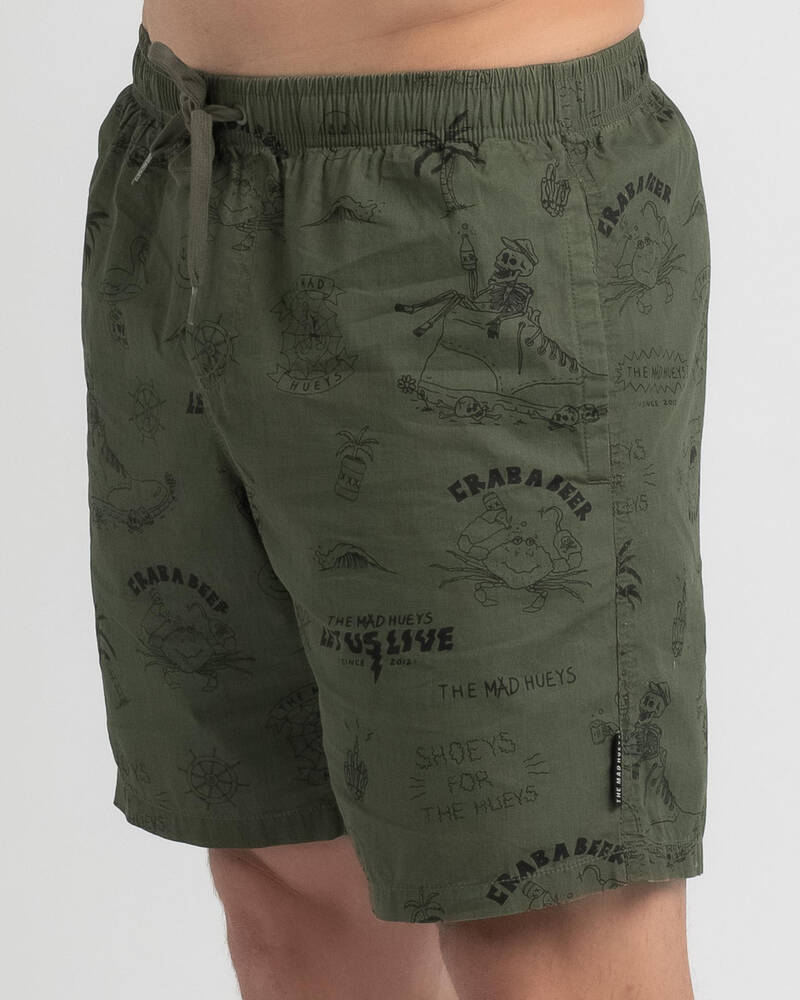 The Mad Hueys Let Us Live Elastic Shorts for Mens