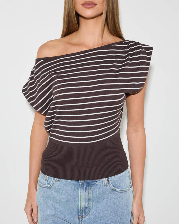 Mooloola Elijah Off Shoulder Knit Top for Womens