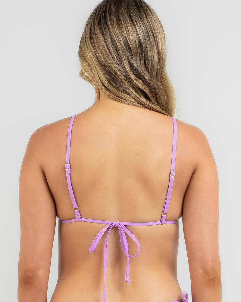 Kaiami Taylor Fluted Triangle Bikini Top for Womens