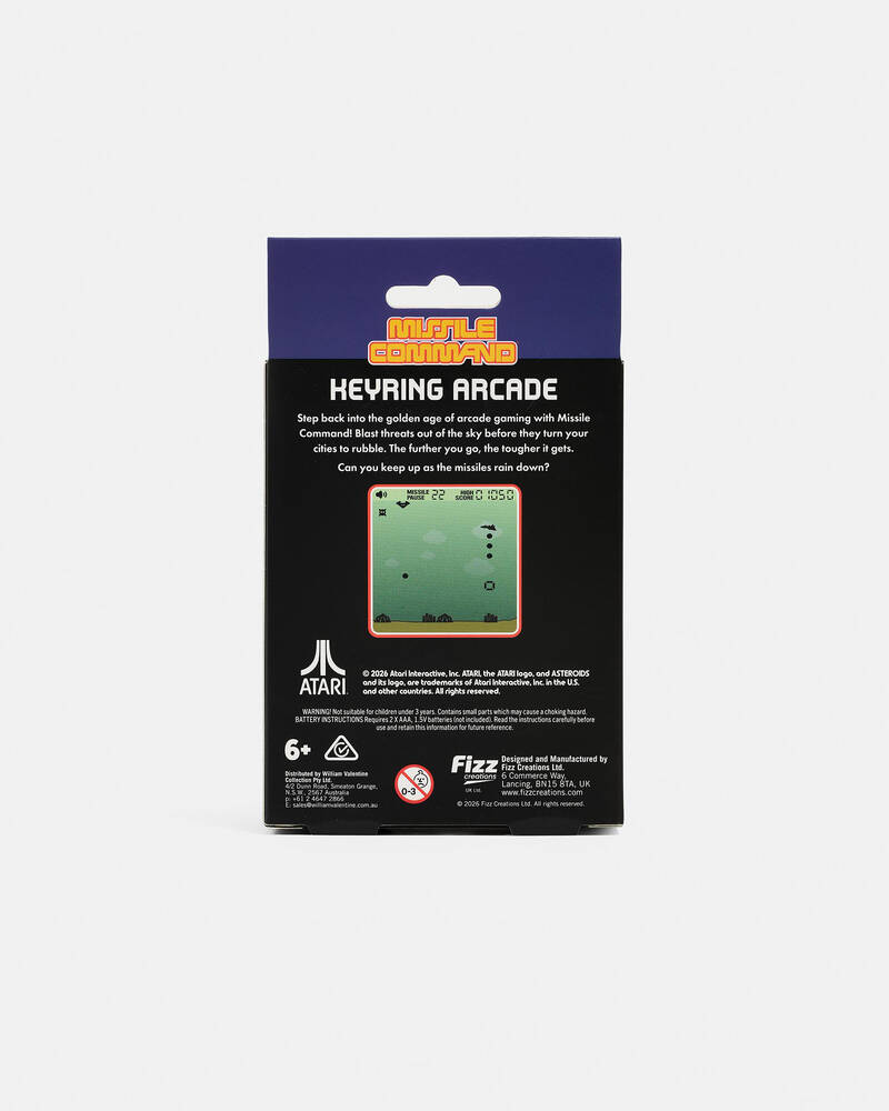 Fizz Creations Missile Command Keyring Game for Unisex