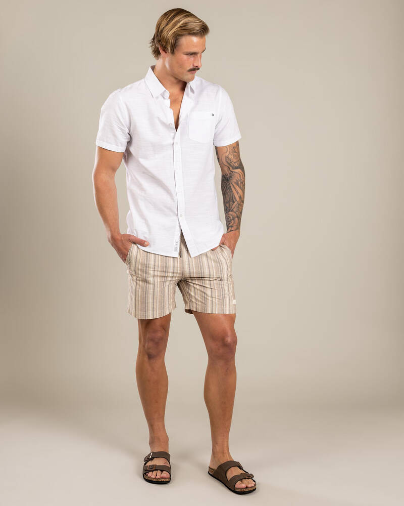 Lucid Fringe Elastic Waist Shorts for Mens