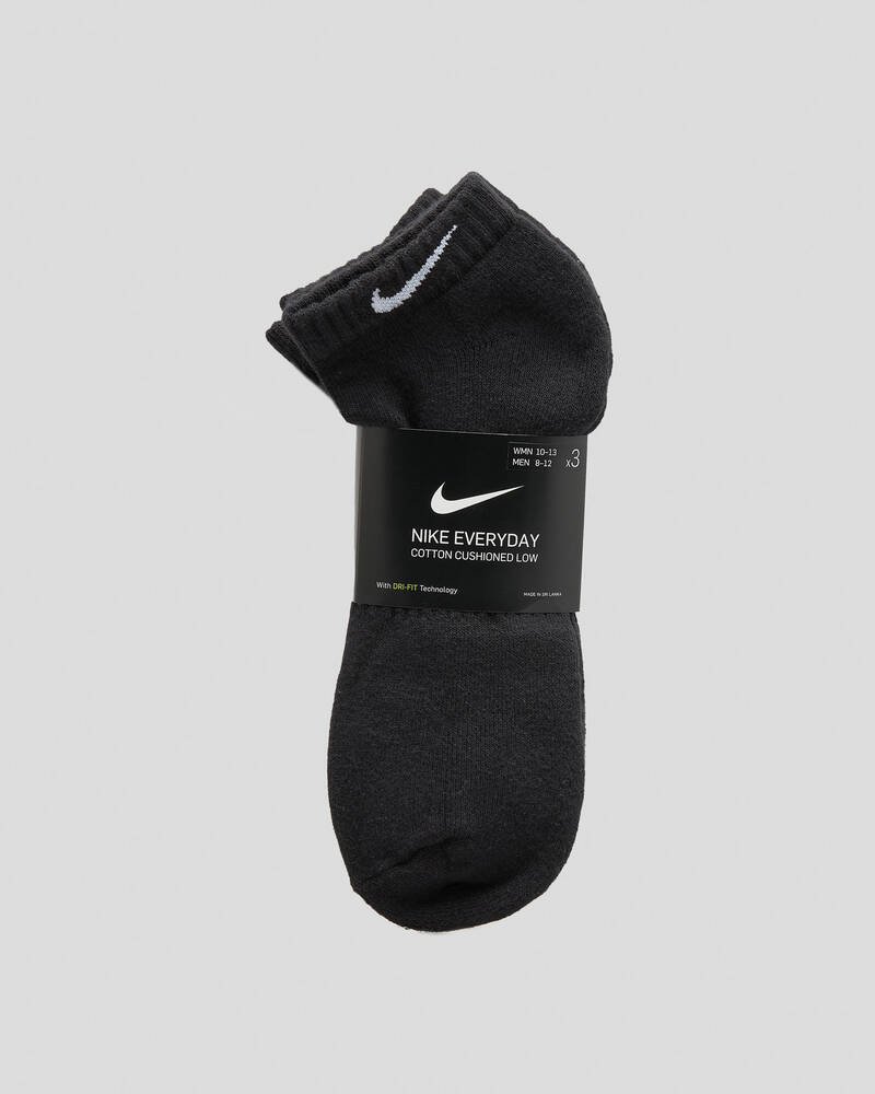 Nike Everyday Cushion Low Socks 3 Pack for Mens