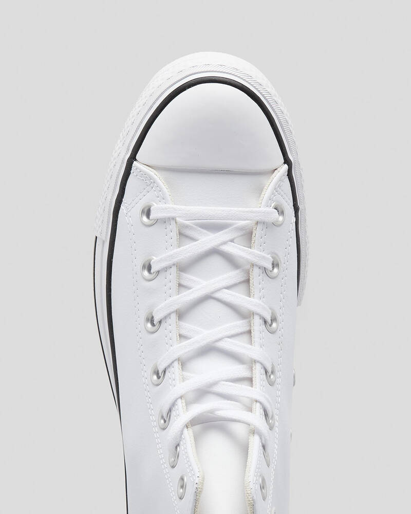 Converse Womens Chuck Taylor All Star Leather HI Platform Shoes for Womens image number null