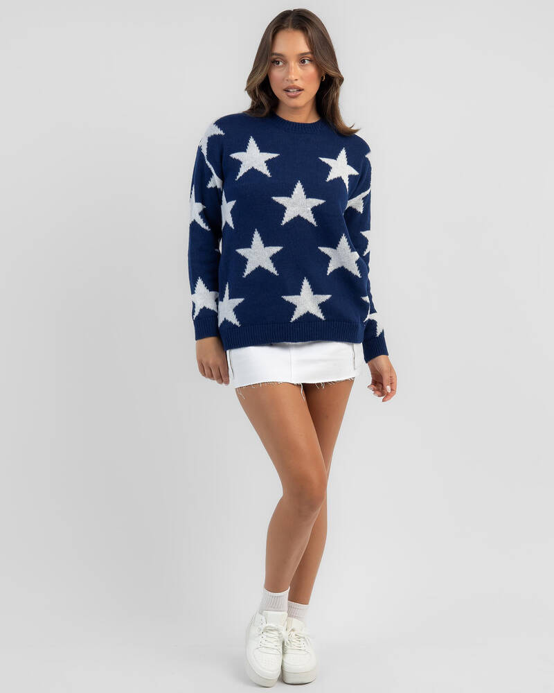 Ava And Ever Vice President Crew Neck Knit Jumper for Womens