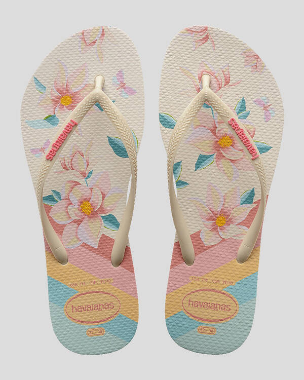 Slim Floral Thongs