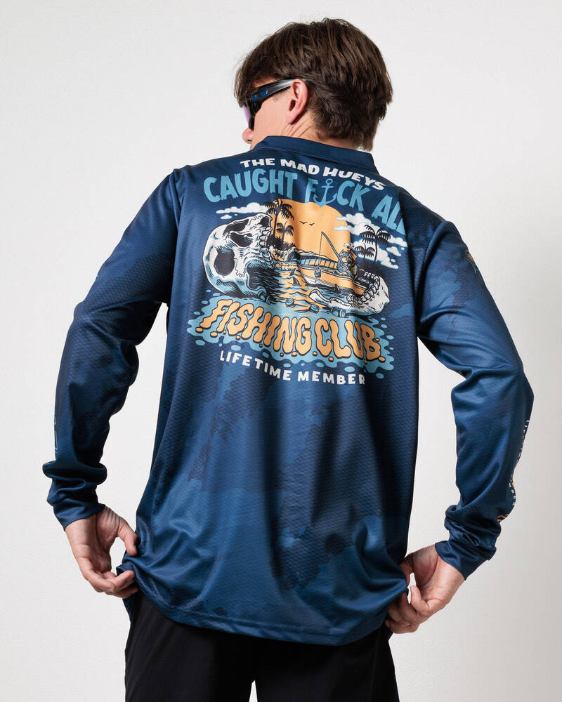The Mad Hueys Caught Fk All Jaw Fishing Shirt for Mens