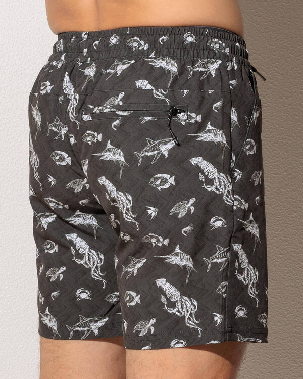 Salty Life Maritime Elastic Waist Shorts for Mens