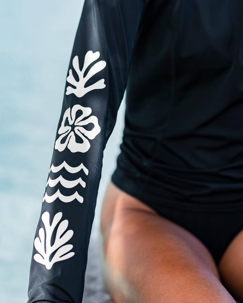 Billabong Coral Gardeners Half Zip Long Sleeve Rash Vest for Womens