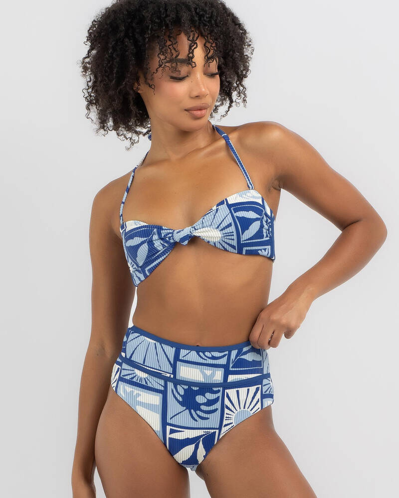 Rip Curl Santorini Sun High Waist Good Bikini Bottom for Womens
