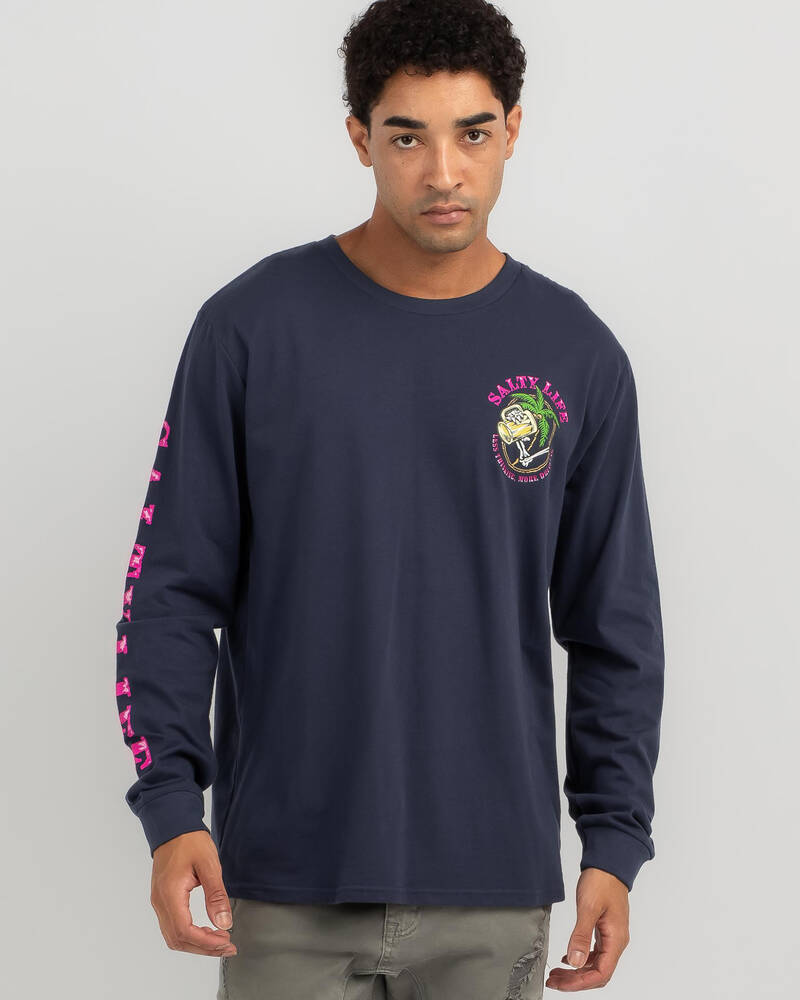 Salty Life Skull Duggery Long Sleeve T-Shirt for Mens