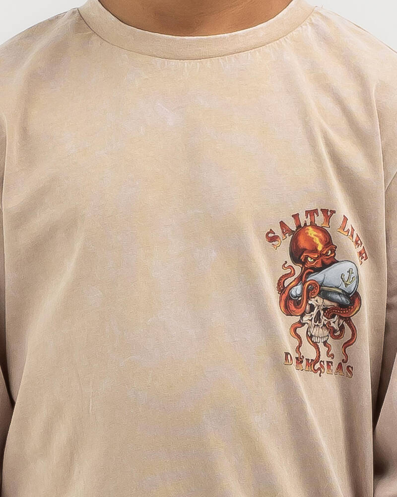 Salty Life Boys' Abyss Long Sleeve T-Shirt for Mens