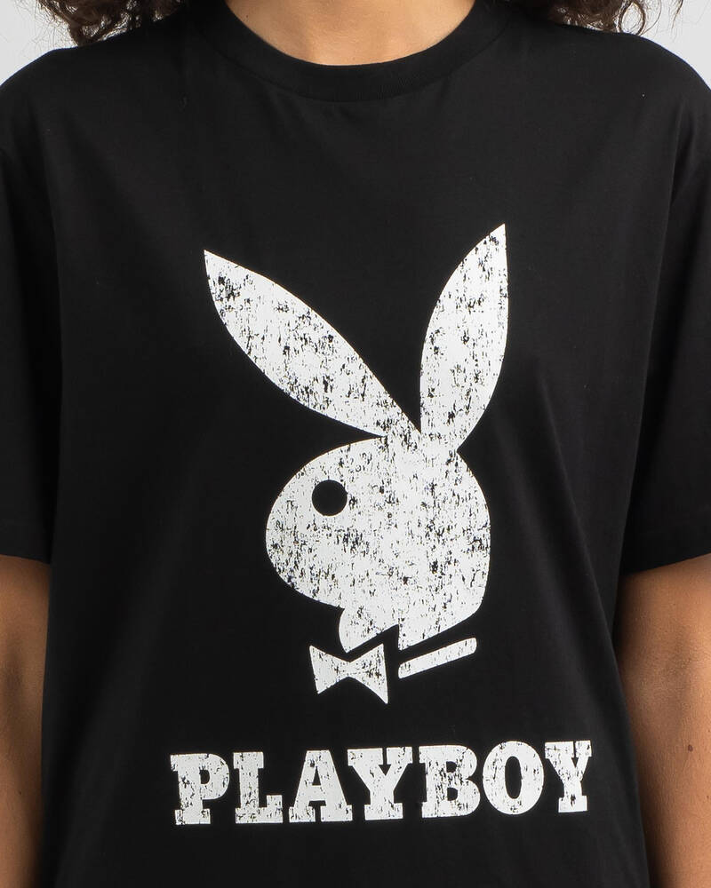 Playboy Classic Bunny Stack T-Shirt for Womens