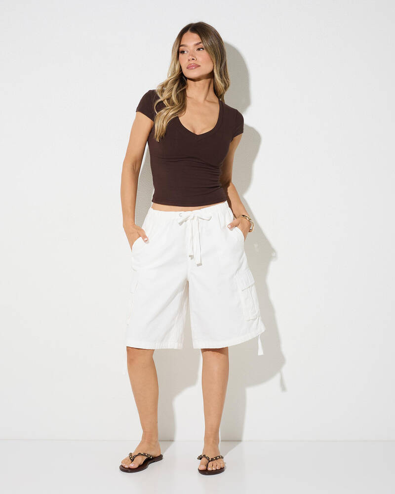 Ava And Ever Indie Basic V Neck Tee for Womens