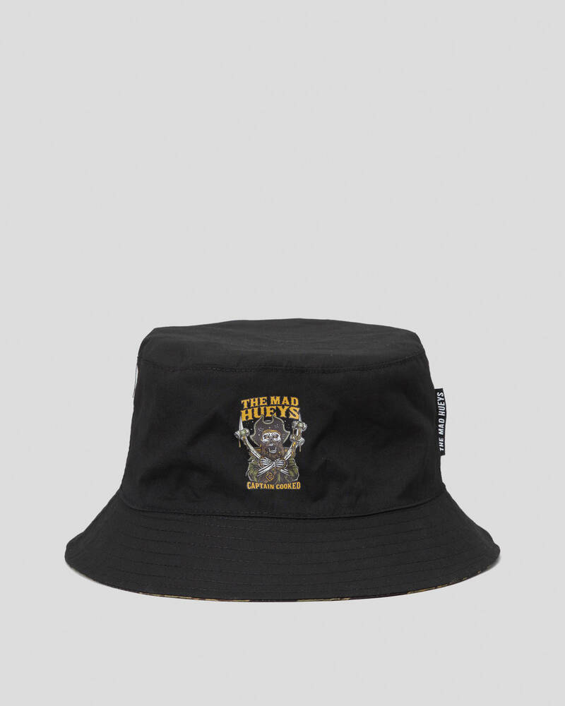 The Mad Hueys Captain Cooked Reversible Bucket Hat for Mens