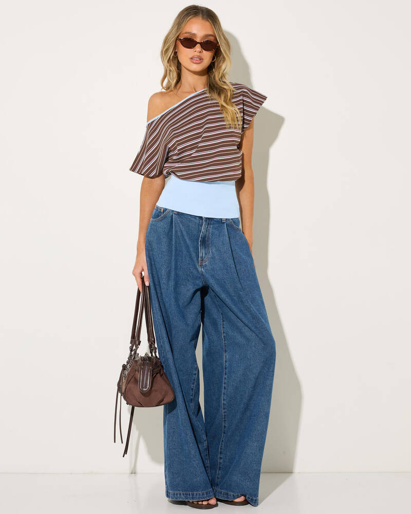 Ava And Ever Levie Stripe Knit Top for Womens