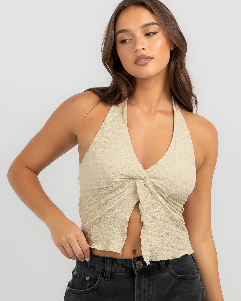 Ava And Ever Ange Split Halter Top for Womens