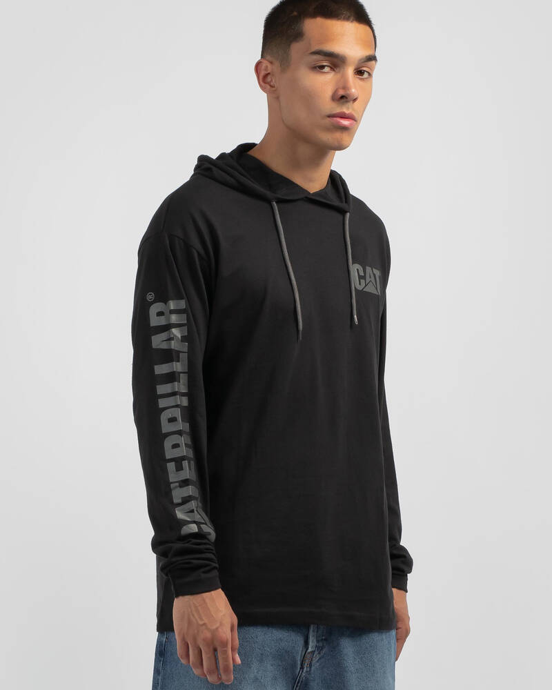Cat UPF Hooded Long Sleeve T-Shirt for Mens