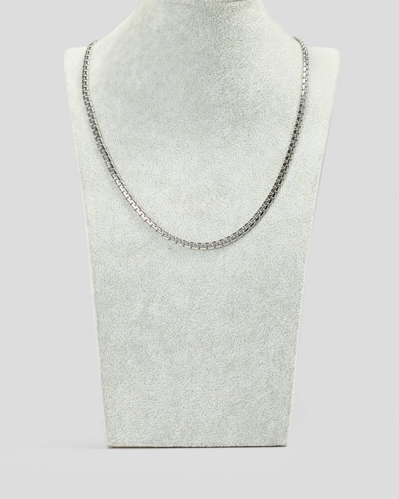 REPUBLIK Silver Snake Chain Necklace for Mens