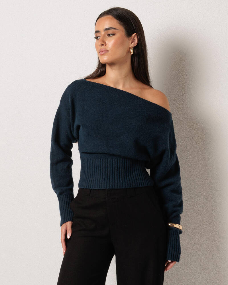 Ava And Ever Anni Off Shoulder Knit Jumper for Womens