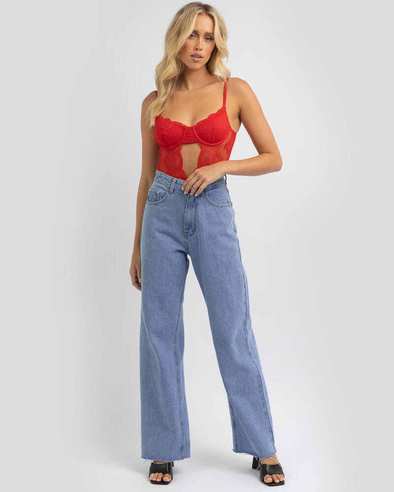 Luvalot Kiss On The Lips Bodysuit for Womens