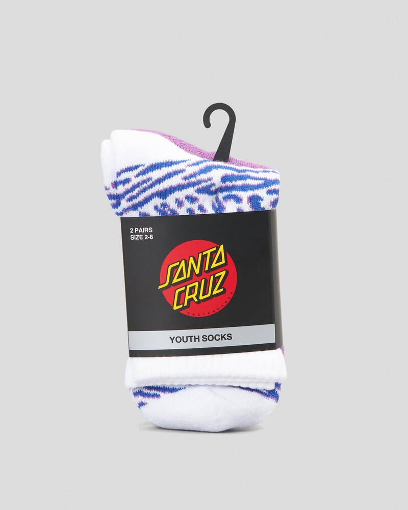 Santa Cruz Girls' Zebra Marble Dot Sock Pack for Womens