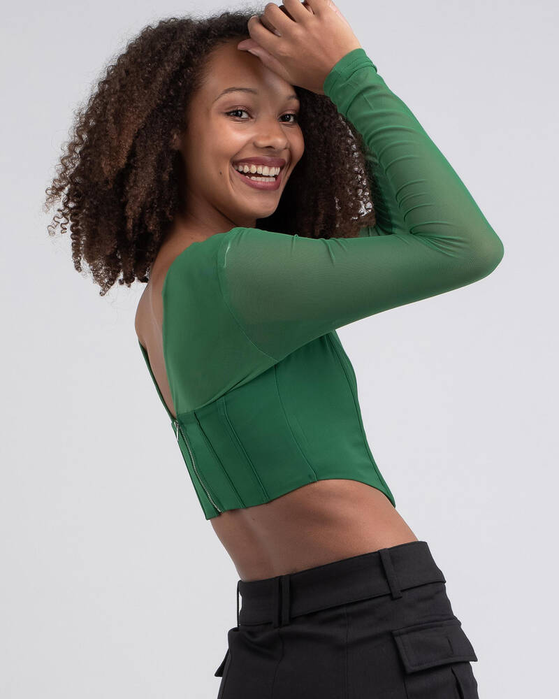 Alice Elle Princess Mesh Corset Top for Womens
