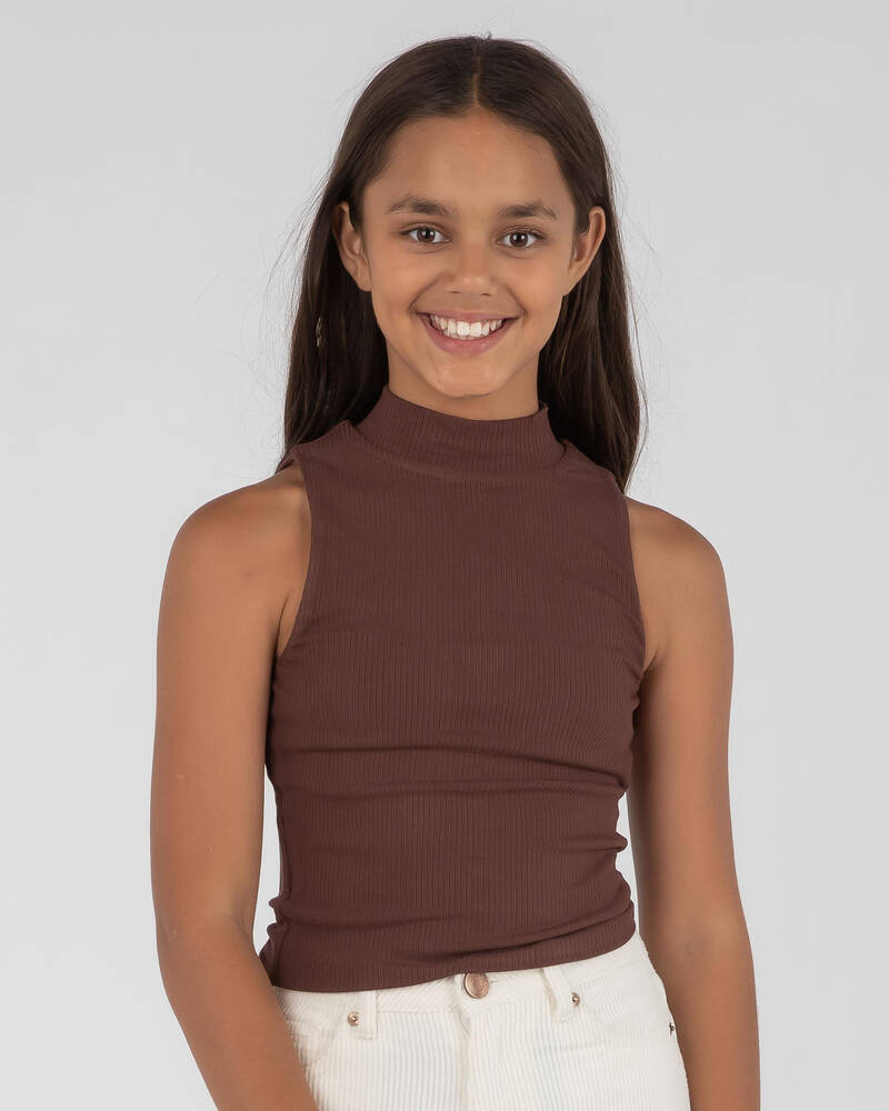 Ava And Ever Girls' Dynamite Top In Chocolate - Fast Shipping & Easy ...