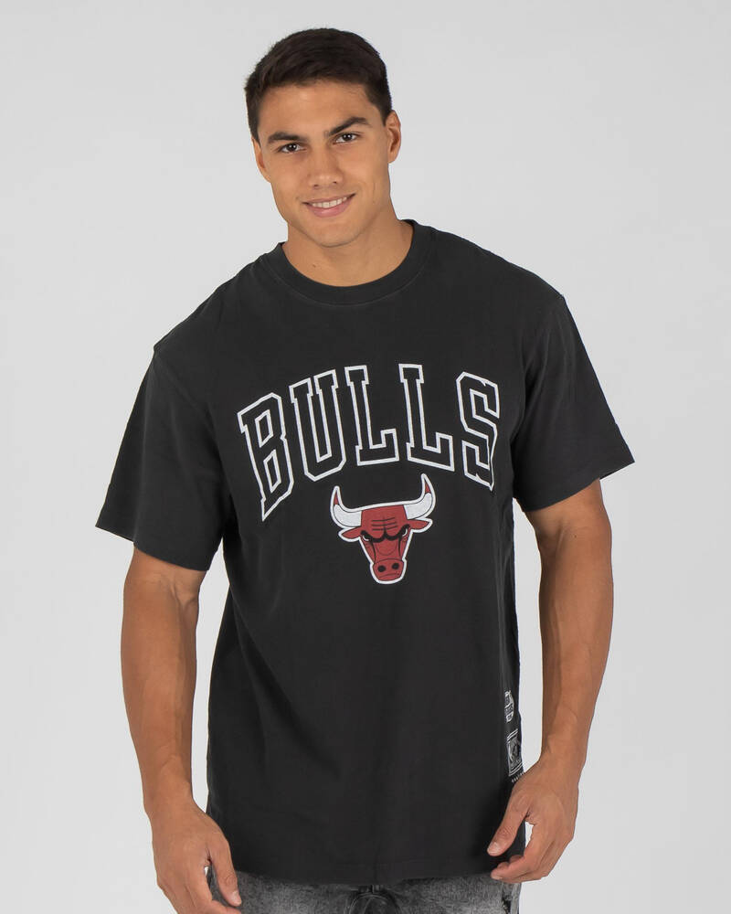 Mitchell & Ness Vintage Keyline Bulls Logo T-Shirt for Mens