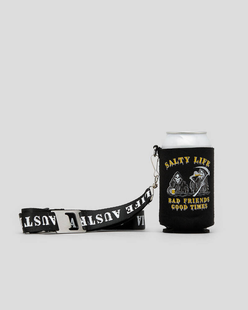 Salty Life Good Times Stubby Cooler Lanyard for Mens